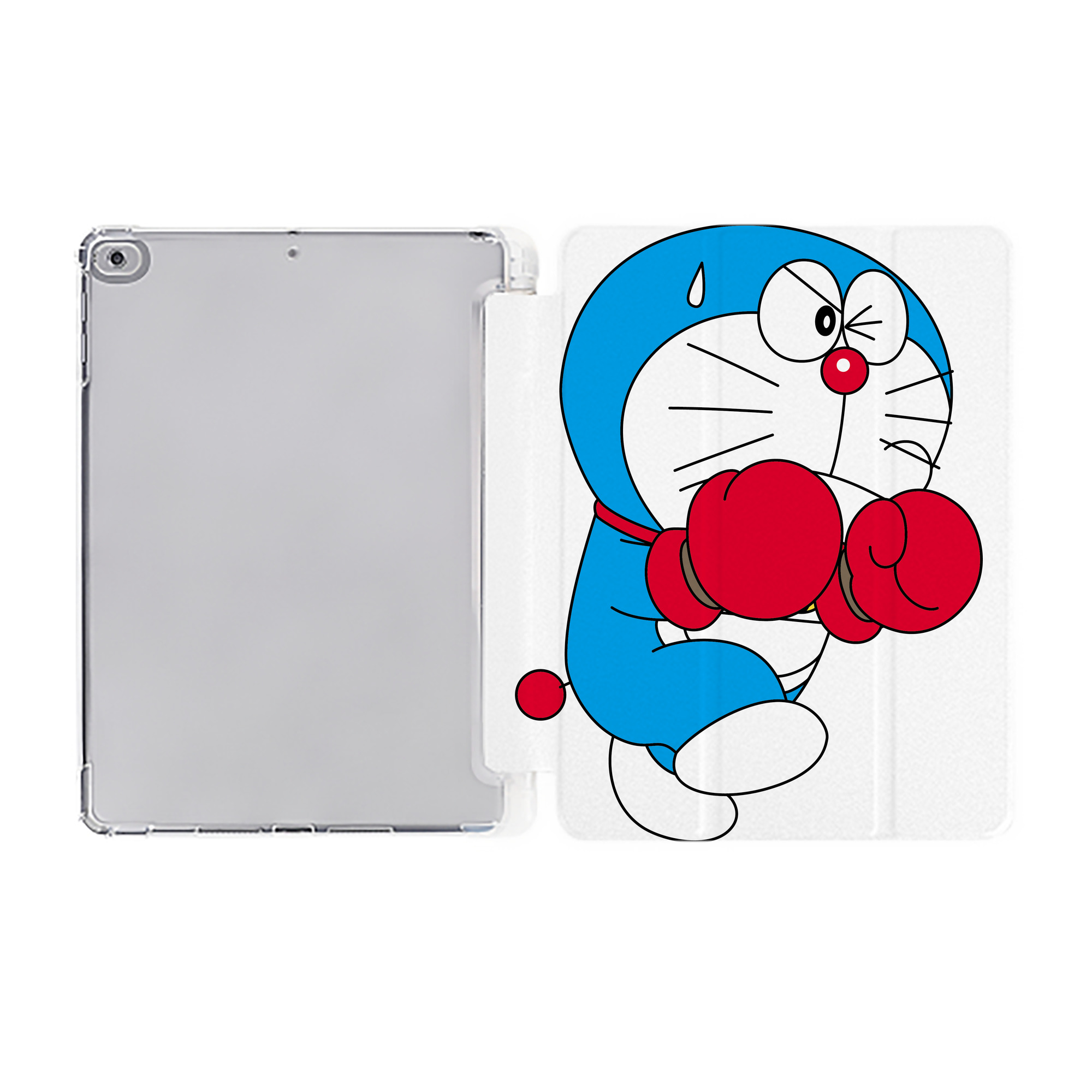 （画像用） ドラえもん Doraemon IPad ケース ペン収納付き 三つ折りスタンド PUレザー×シリコン 対応機種9.5/10.5/10.9インチ